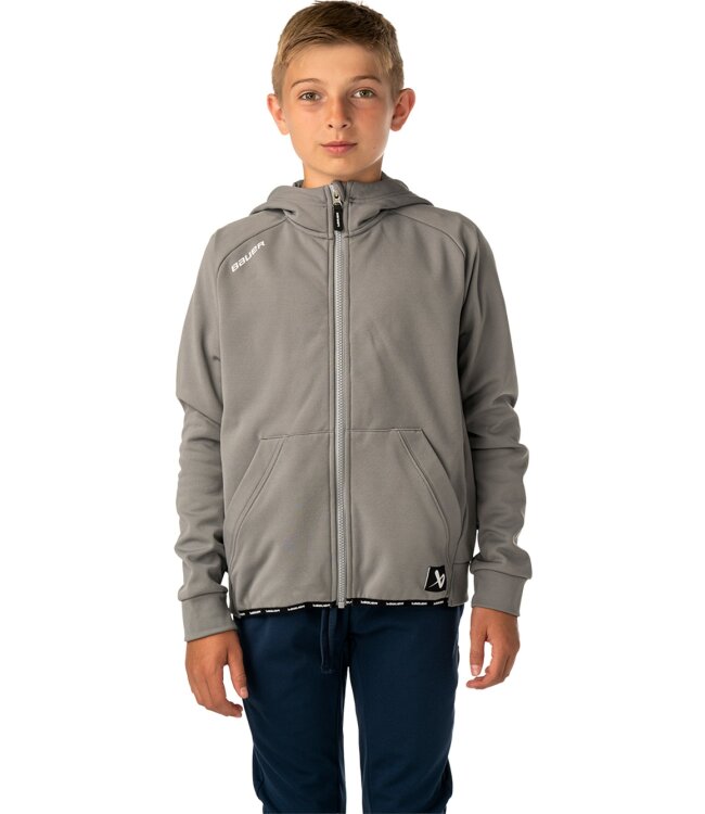 BAUER Fleece Zip Hoodie Team - grau - Yth.