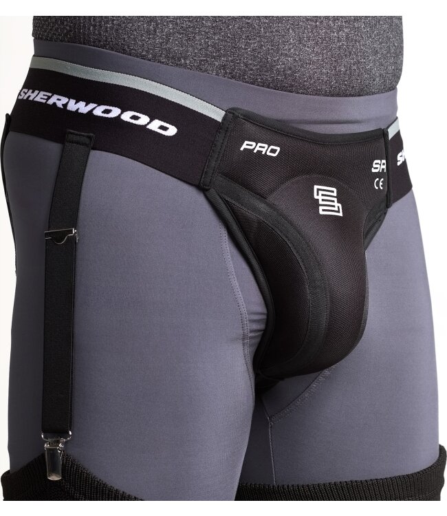 SHERWOOD Pro Jock Tiefschutz mit Strumpfhalter