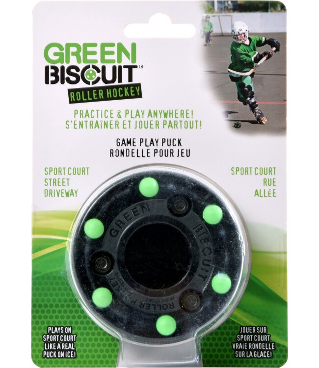 GREEN BISCUIT Roller Hockey Puck - Blister Pack