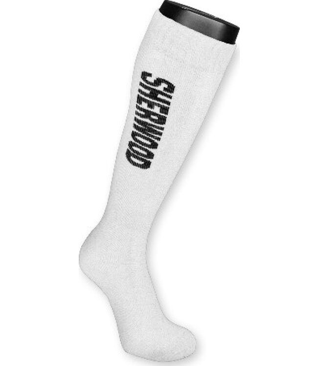 SHER-WOOD Performance Schlittschuh Socken, lang - weiß (2er Pack)