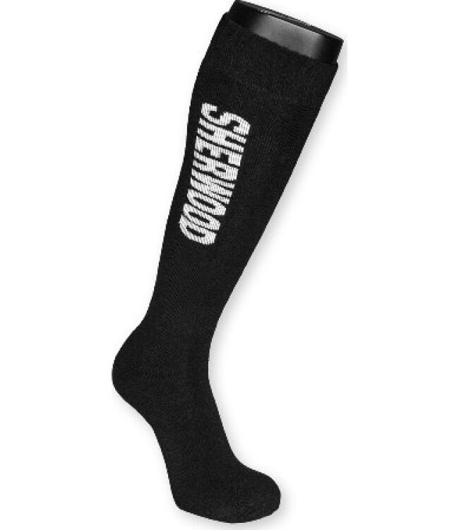 SHER-WOOD Performance Schlittschuh Socken, lang - schwarz (2er Pack)