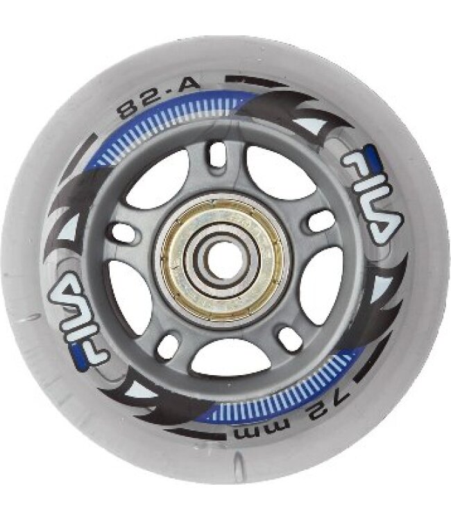 FILA Rollen/Kugellager set 72mm/82A + ABEC5 + 6mm Spacer - 8er Pack
