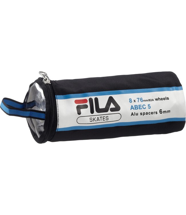 FILA Rollen/Kugellager set 76mm/82A + ABEC5 + 6mm Spacer - 8er Pack