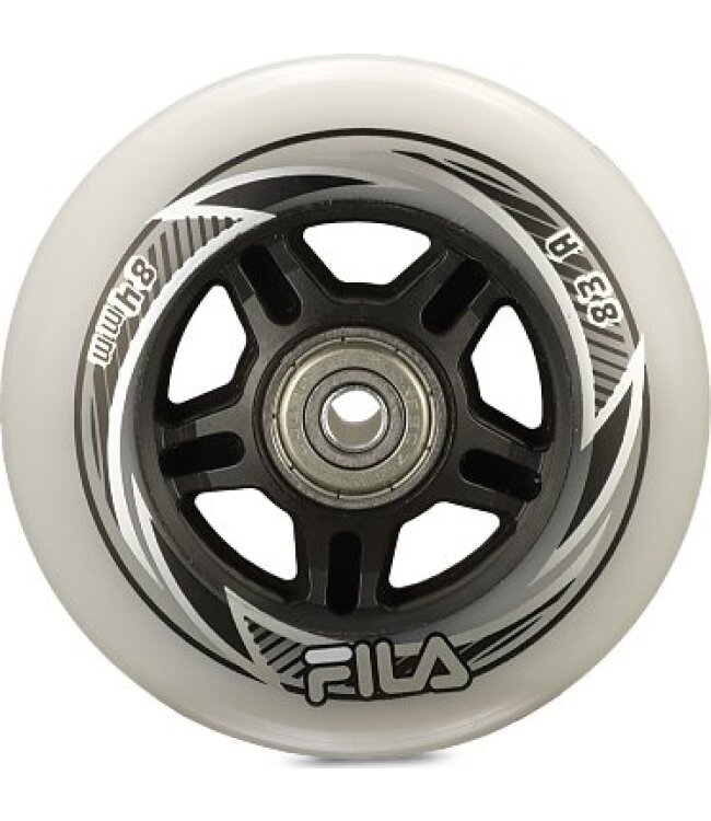 FILA Rollen/Kugellager set 84mm/83A + ABEC5 + 8mm Spacer - 8er Pack