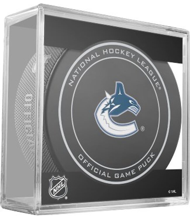 NHL Offical Game Puck in Cube