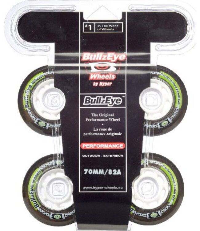 HYPER Inline Rolle Bullzeye - 82A - 70/72/76 mm - 4er Set