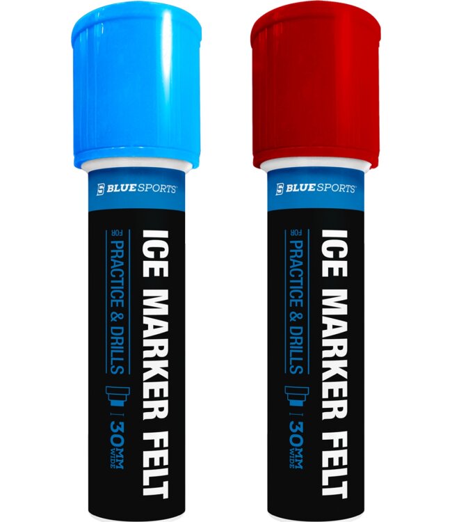 BLUE SPORTS Ice Surface Marker Set (Blau & Ro t