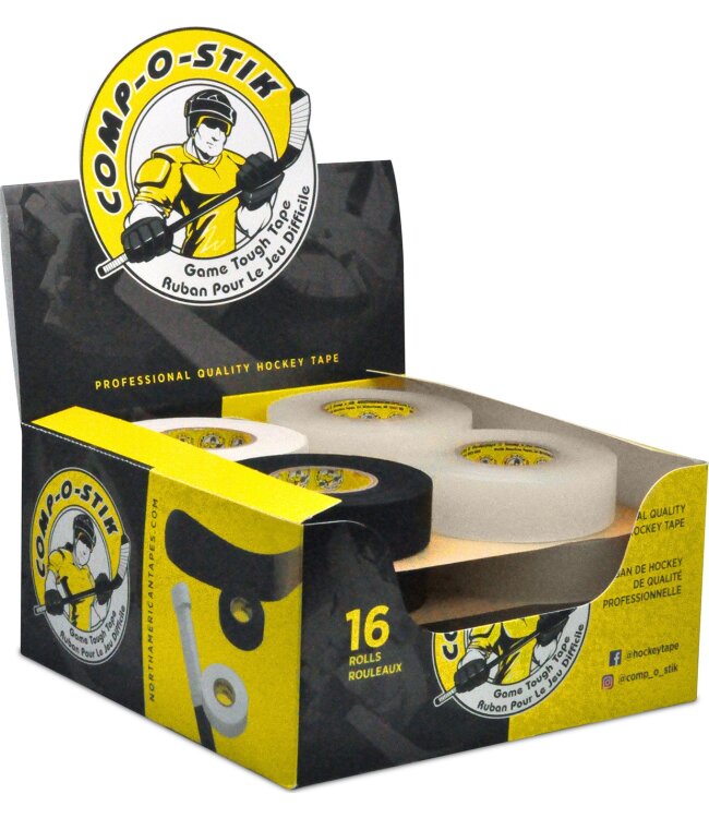 NORTH AMERICAN Retail Box - Tape 4 wht/4 blk 24mm x 20m/8 Clear Poly 24 mm x 27m