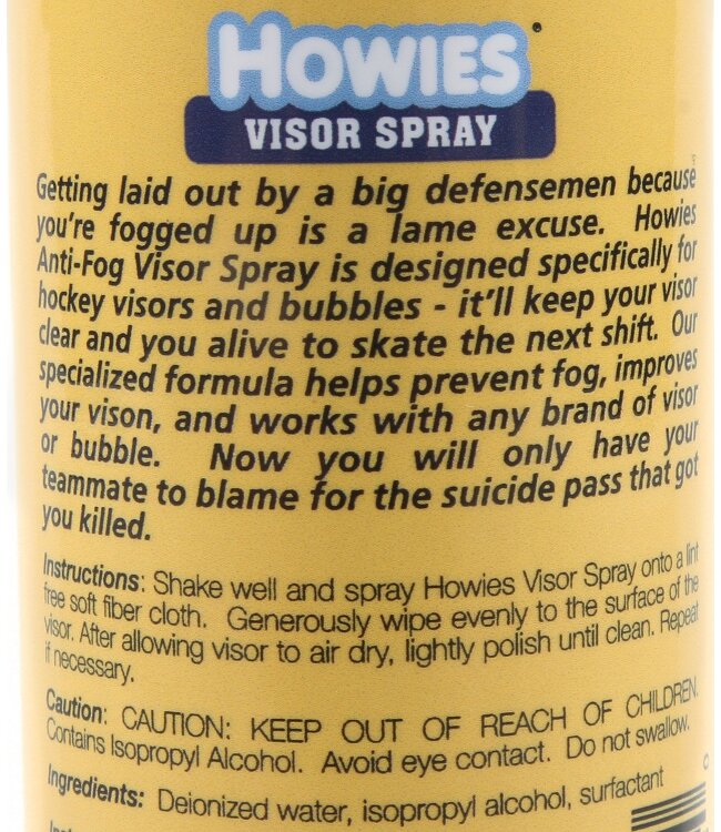 HOWIES Anti-Fog Visier Spray - 4oz. Flasche (115 ml)