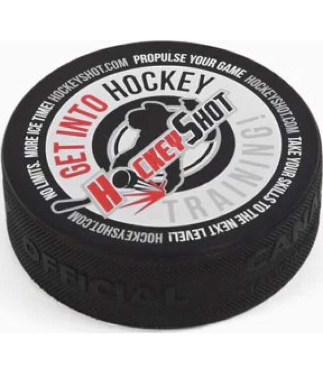 HOCKEYSHOT NHL Official Puck - 6oz - HockeyShot Logo